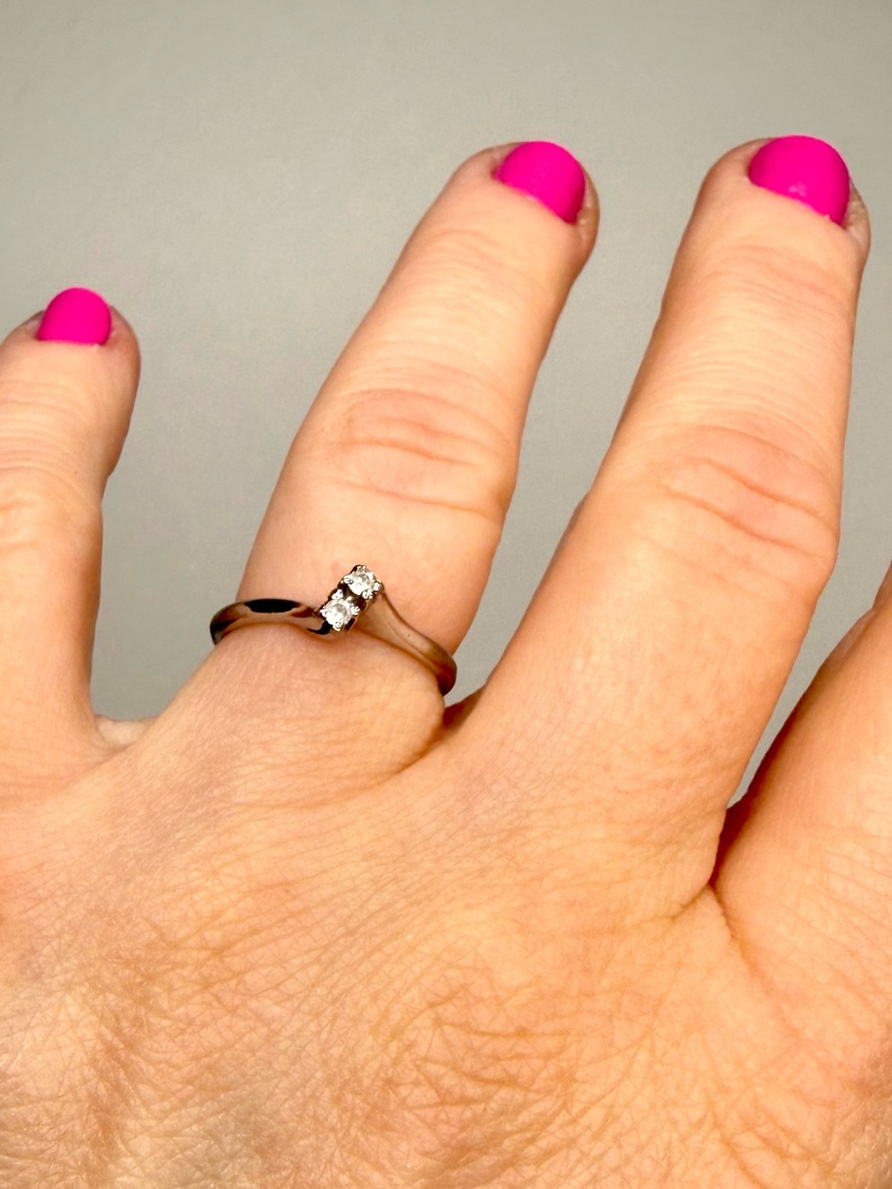 Sterling Silver Diamond Twist Ring diamonds promise Jewelry 925 Dainty Delicate